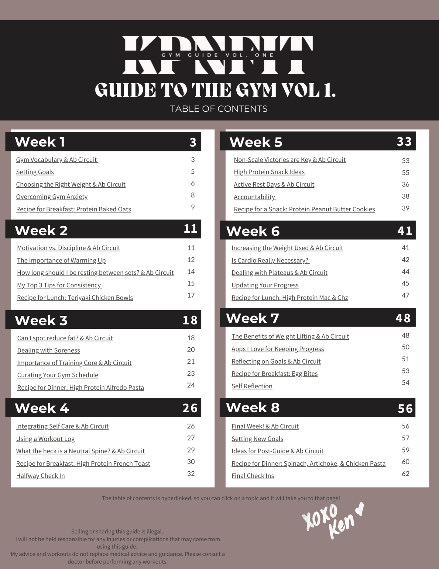 GUIDE TO THE GYM: VOL 1 - Reworked